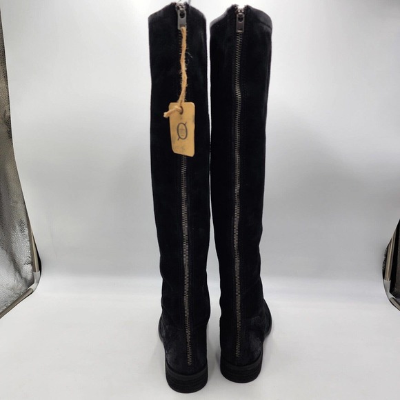 BORN BORMAN Black Suede Leather Riding Boots Women's Size US 6.5 NWT Back Zip - Picture 5 of 10